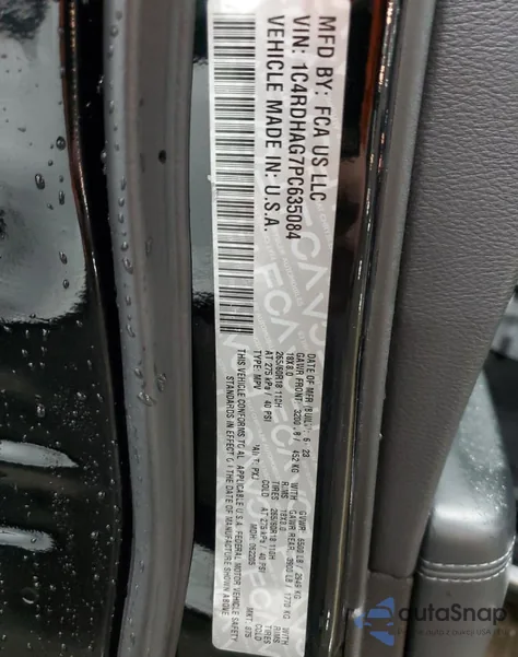 2023 Dodge Durango Sxt z USA, uszkodzony, nr VIN 1C4RDHAG7PC635084